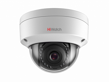 HiWatch DS-I402(B) (4) 4Mp Уличная купольная IP-видеокамера, 1/3'' Progressive Scan CMOS, 20к/с @(2560×1440, 2304×1296, 1920×1080, 1280×720), H.265/H.265+/H.264/H.264+/MJPEG, 77°, ИК-фильтр, 0.01Лк@F1.2, DWDR/ROI/3D DNR/BLC/Smart ИК, 32кбит/с-8Мбит/с, IK1