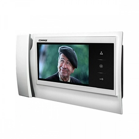 COMMAX CDV-70K/VIZIT (Белый) Монитор цветного видеодомофона с трубкой на 3 панели и подъезд домофон, экран 7 дюймов, интерфон, PAL/NTSC, адаптирован к VIZIT
