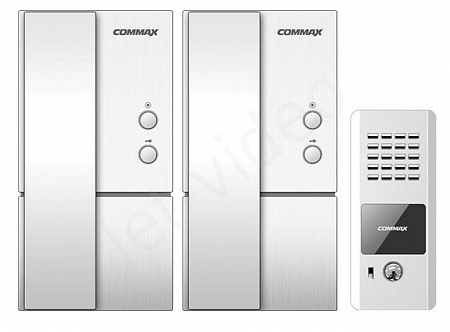 COMMAX DP-LA01M/S Комплект из 2-х трубок, подключение внешнего ПУ, открывание эл.замка, вызов трубка-трубка и тубка-внешнее ПУ, питание 220В (мастер)