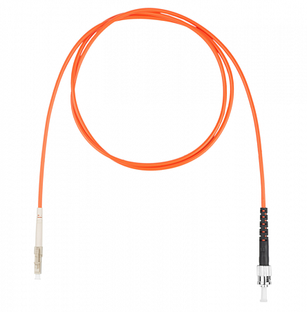 Шнур оптический коммутационный (патч-корд), LC-ST симплекс (simplex) OM2, нг(А)-HF, оранжевый, 1,0 м