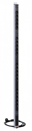 Rem R-16-20S-FI-1420-3 Блок розеток вертикальный с фил. и инд., 20 Schuko, 16A, алюм., 33-38U, 3м
