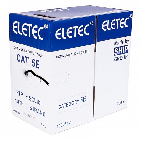 Eletec UTP 5E 4x2xAWG24, STRANDED кабель (многопроволочные жилы), 305м, медь