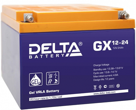 Deltа GX12-24 Аккумулятор герметизированный cвинцово-кислотный