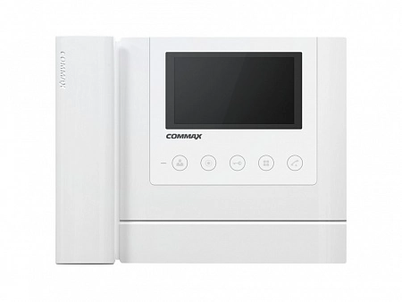 COMMAX CDV-43MH (Mirror) Монитор цветного видеодомофона,4,3&quot;, TFT LCD, PAL/NTSC, накладное крепление, подключение 2-х вызывных блоков и трубки DP-4VHP, вызов и связь &quot;трубка-монитор&quot;, AC 110-240В, цвет: белый